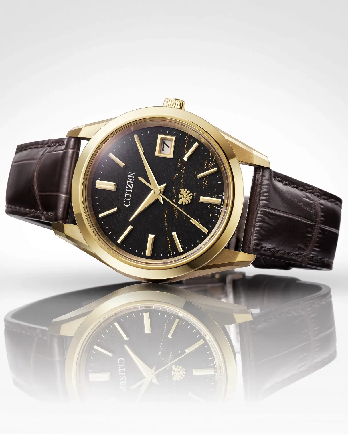 The CITIZEN Brown Dial Crocodile Strap AQ4103-16W | CITIZEN